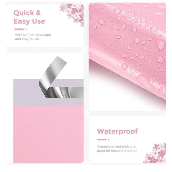 25pcs Poly Mailers  10"×13" inch PINK- Premium shipping Bag - Picture 3 of 5